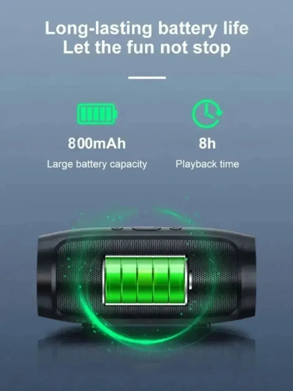 XIKCU Portable Dual Bluetooth Speaker Stereo Outdoor Tfusb Playback Fm Voice Broadcasting Portable Subwoofer 50 Wireless Speaker