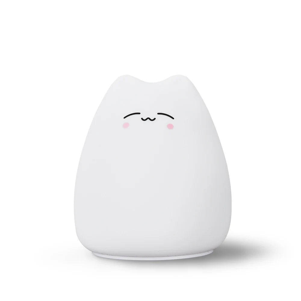 Mini Cat Night Lamp – 7-Color Touch LED Bedside Light