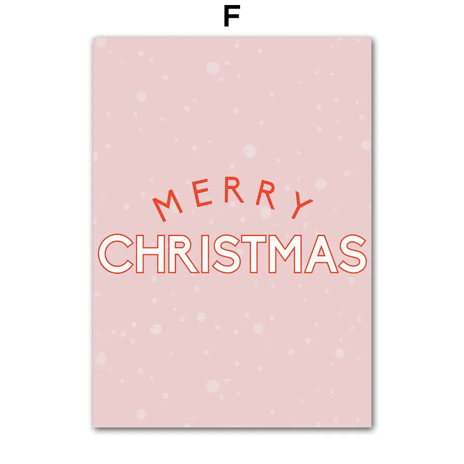 Nordic Christmas Wall Art – Santa & Tree Canvas Prints