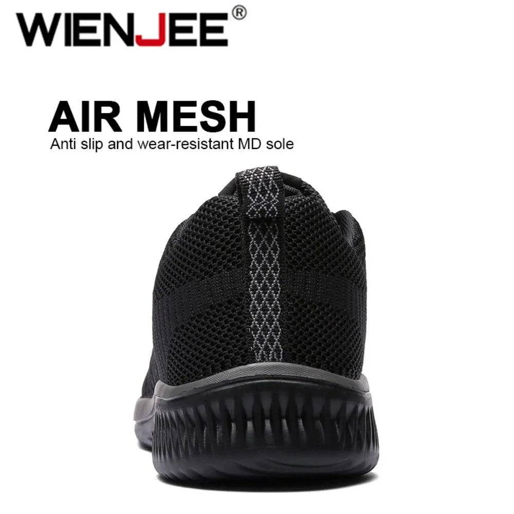 Men Running Walking Knit Shoes Fashion Casual Sneakers Breathable Sport Athletic Men Sneakers Casual Shoes Big Size 36-48