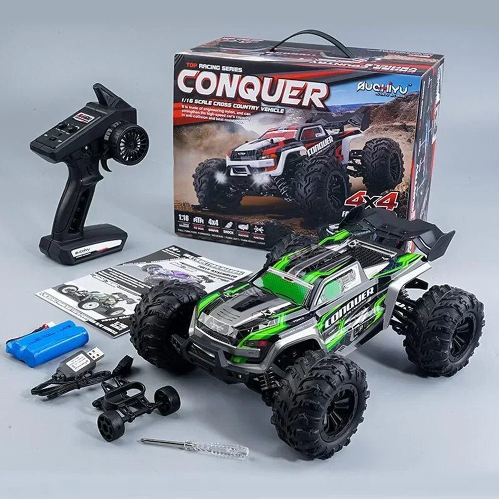 WLtoys 1:16 Scale Large RC Car 50km/h High Speed 4WD Children Toy for Boys Remote Control Car 2.4G Off Road Monster Truck RC Toy