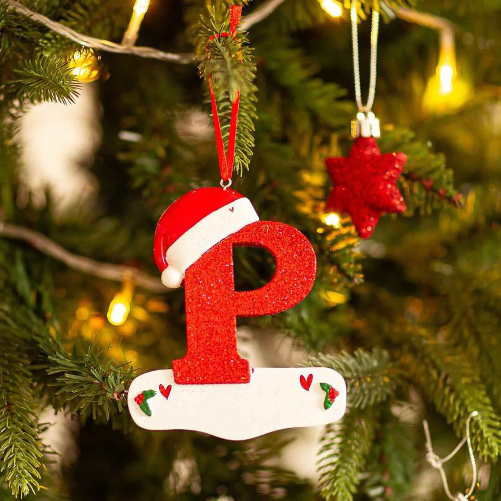 Christmas Letter Pendant Decorations – Acrylic DIY Xmas Ornaments