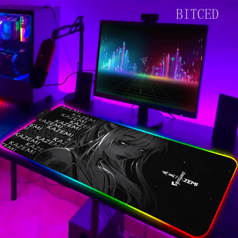 YUki Aim Gamer Keyboard Base With Backlight RGB LED Office Accessory Games Computers Diy Gaming Computer Desk Table Mouse Pad XL