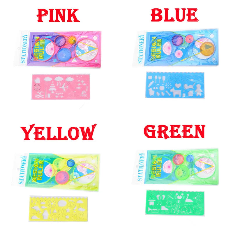 Geometry Spirograph Drawing Stencil Set – Kids Creative Art Toy