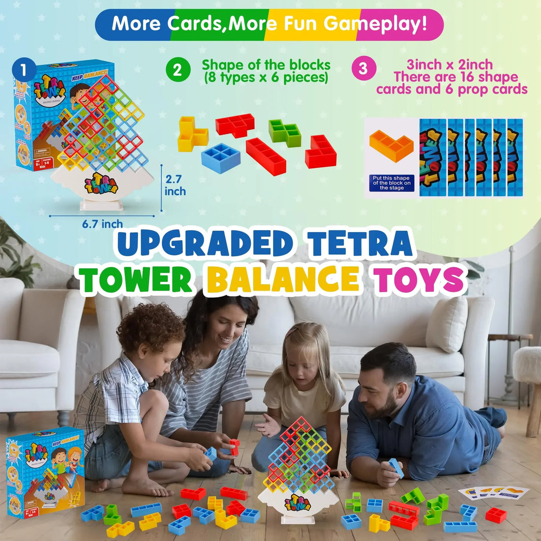 Tetra Tower Balance Game – Fun Stacking Puzzle for Kids & Adults