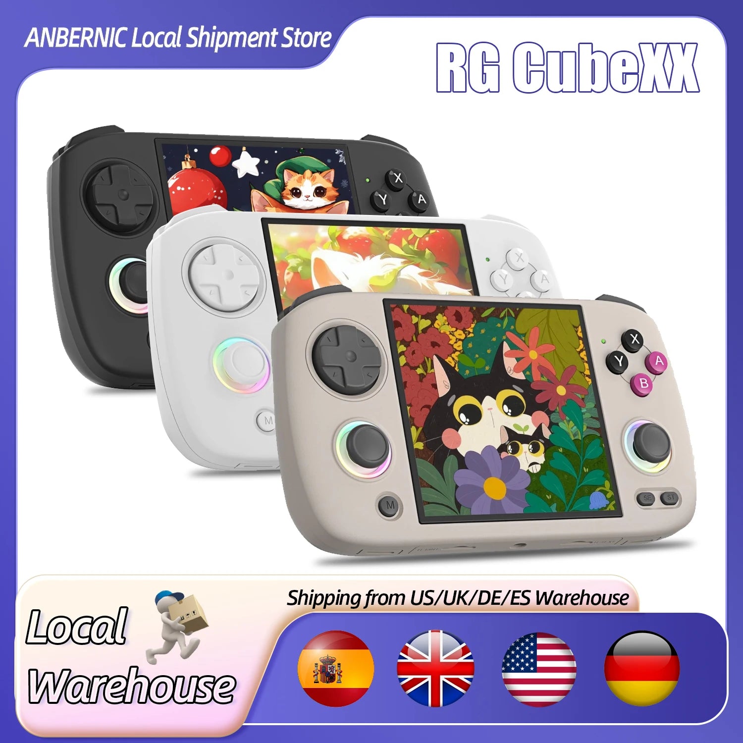 Anbernic RG CubeXX Retro Handheld – 3.95" IPS, 5056 Games