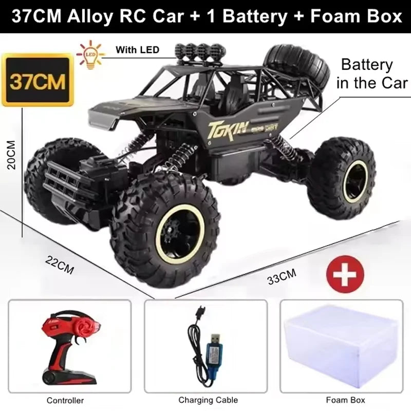 4WD 1:12/16 Scale All Terrain RC Car 20KM/H High Speed Electric Vehicle Remote Control Off-Road Truck LED HeadLight Gifts Adults