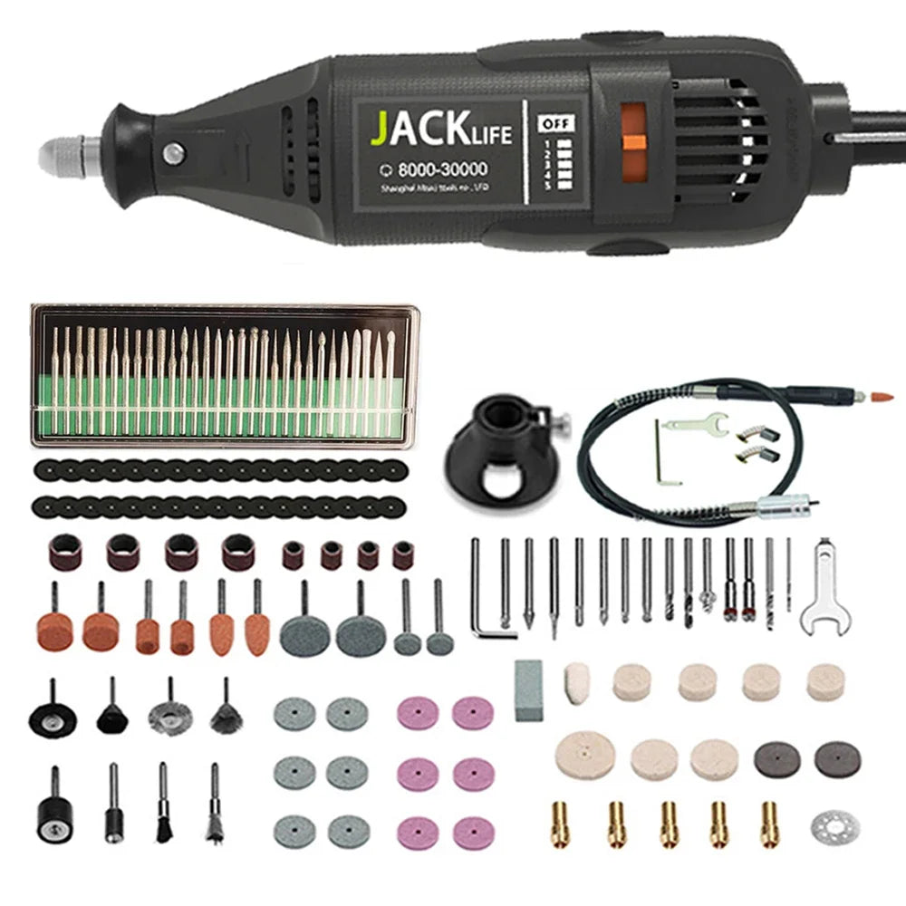 JANGKLIFE Electric Mini Drill Grinder – 110V/220V Rotary Tool Kit (Compatible with 3000/4000 Series)