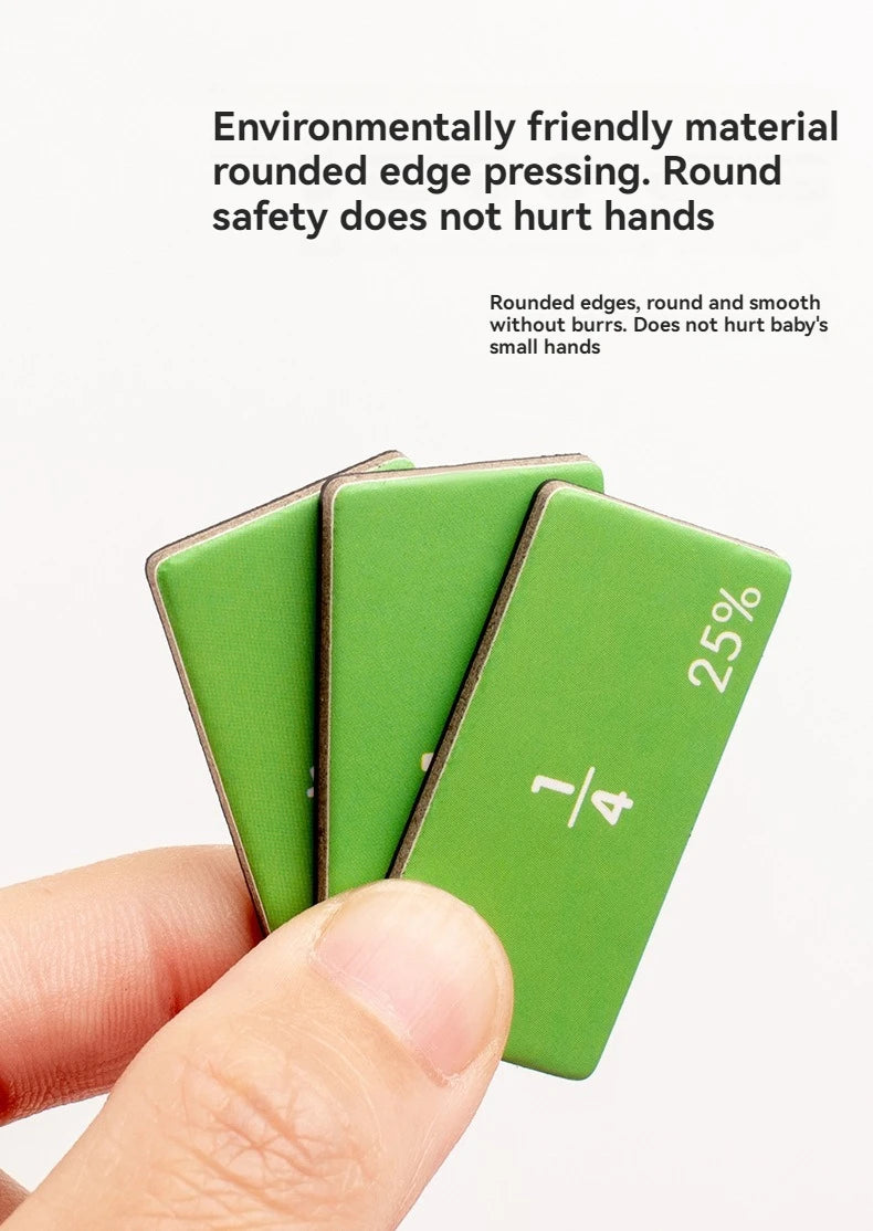 Magnetic Fraction Puzzle – Montessori Math Educational Toy