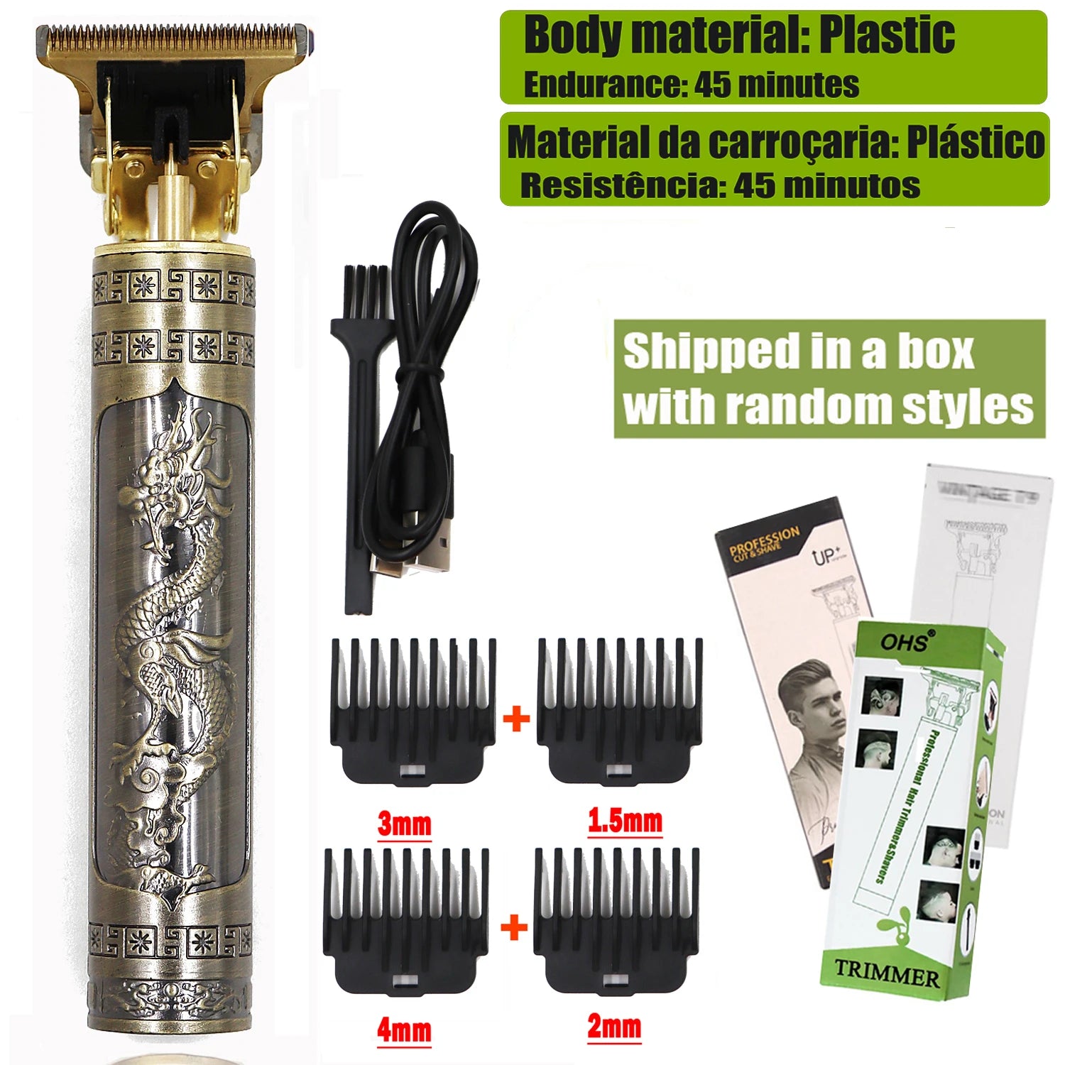 T9 Hair Clipper – 0mm Electric Beard & Body Hair Trimmer for Men
