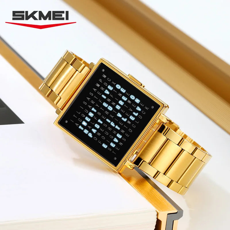 SKMEI Fashion Electronic Watch Luxury Led Light Digital Wristwatch For Man Date Display Stainless Steel Clock Waterproof 2388
