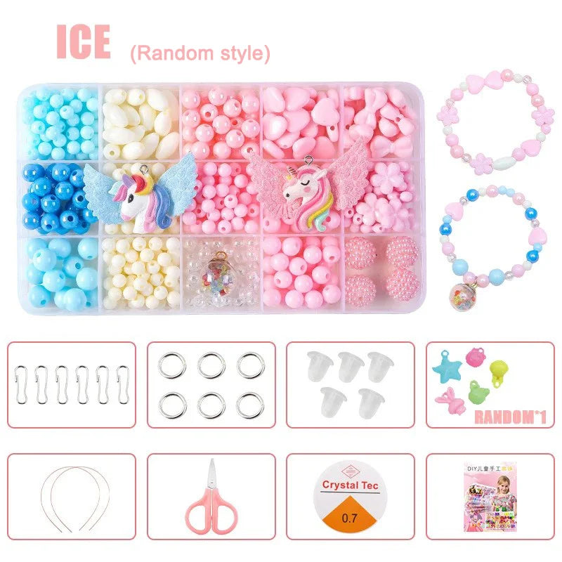 DIY Beaded Jewelry Set – 24 Grid Spacer Beads Kit for Girls