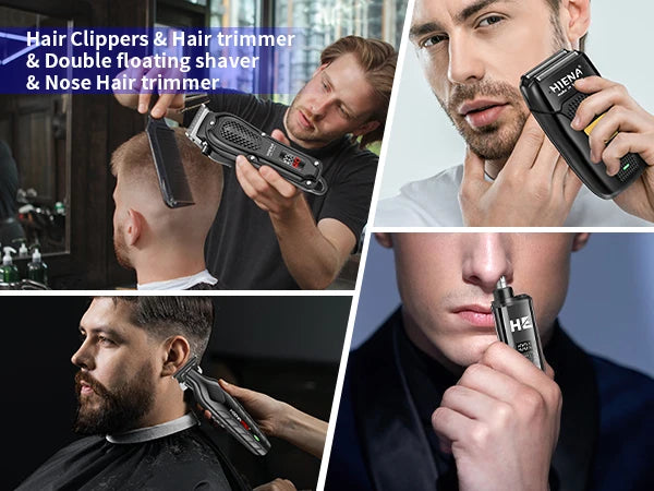 hiena Finish Machine Electric Professional Electric Hair Clippers Beard Clipper Rechargeable Men's Shaver Hair Trimmer Kit