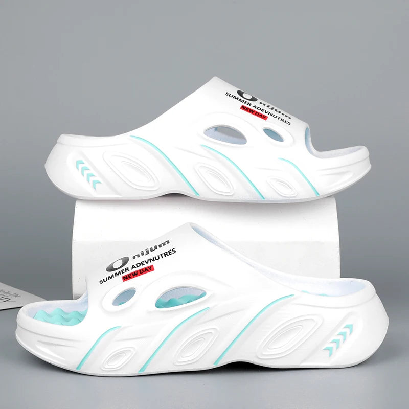 Men Summer Slippers High Quality EVA Sandals Soft Non Slip Platform Soft Slides Outdoor Beach Shoes Unisex Design Slippers