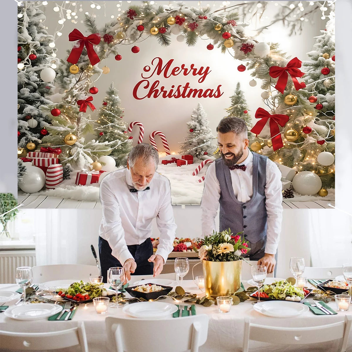 Christmas Tree Backdrop – Merry Christmas Photo Background