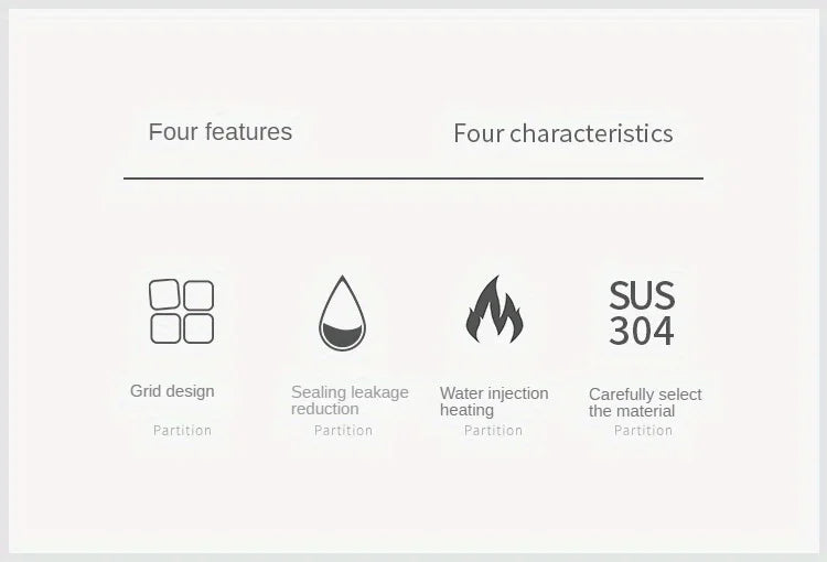 Stainless Steel Leak-Proof Lunch Box – 3/4 Compartment Bento for School & Office