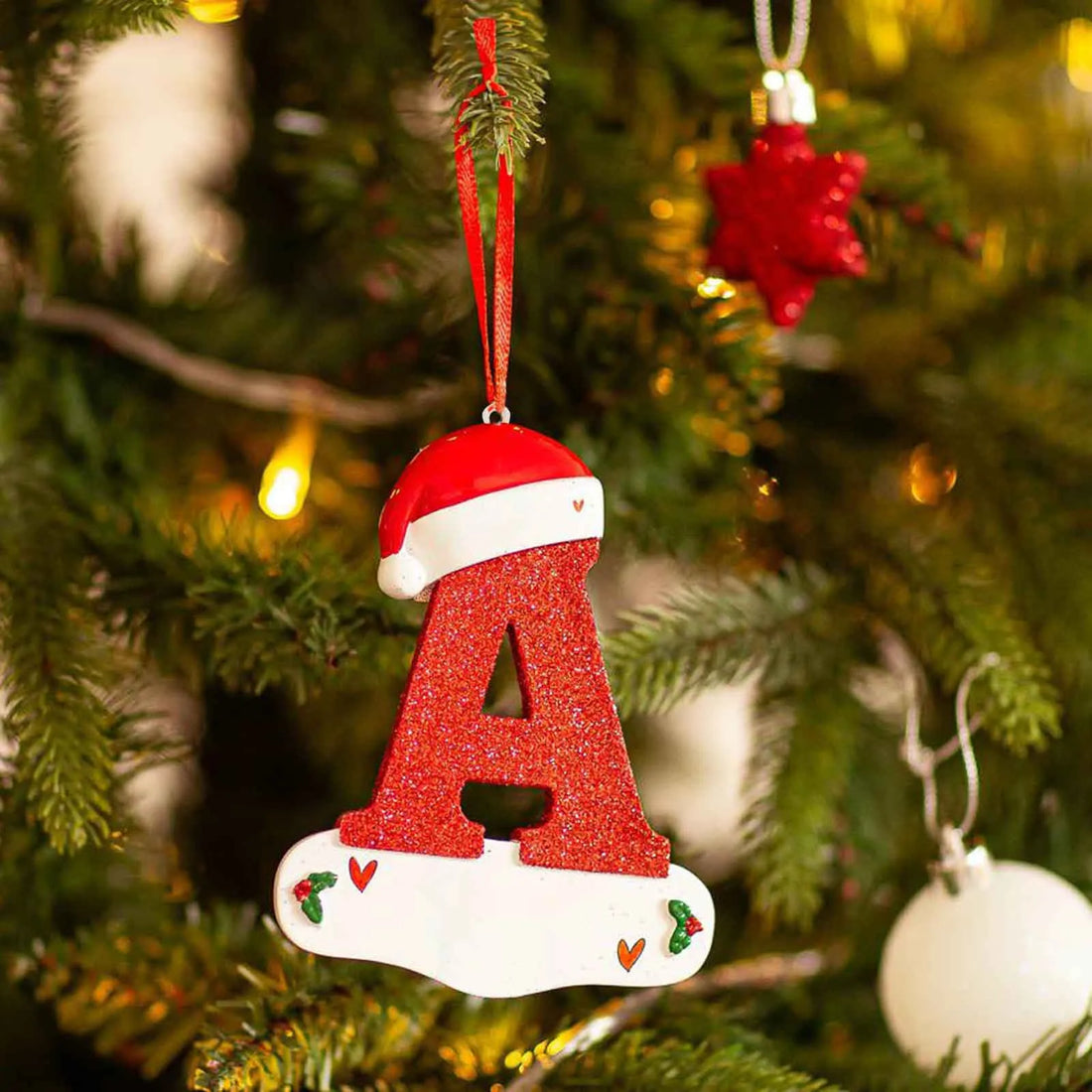 Christmas Letter Pendant Decorations – Acrylic DIY Xmas Ornaments