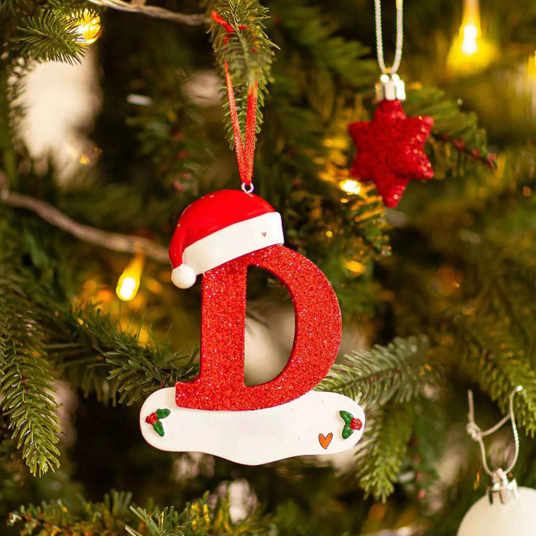 Christmas Letter Pendant Decorations – Acrylic DIY Xmas Ornaments