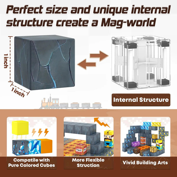 Minecraft Magnetic Building Blocks – DIY STEM Construction Set