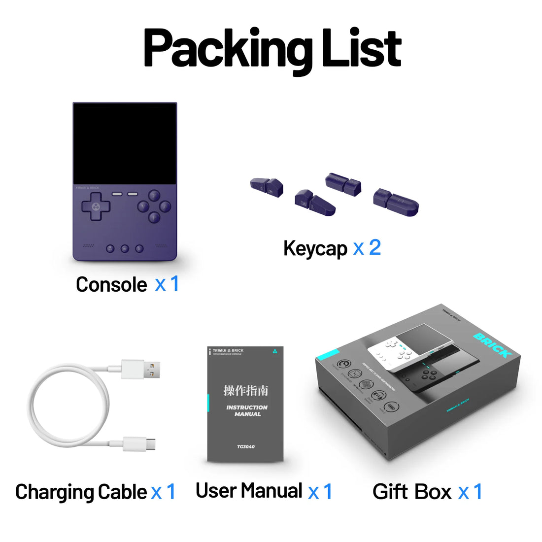 Trimui Brick Retro Handheld Console – 3.2" IPS, 1TB Expandable