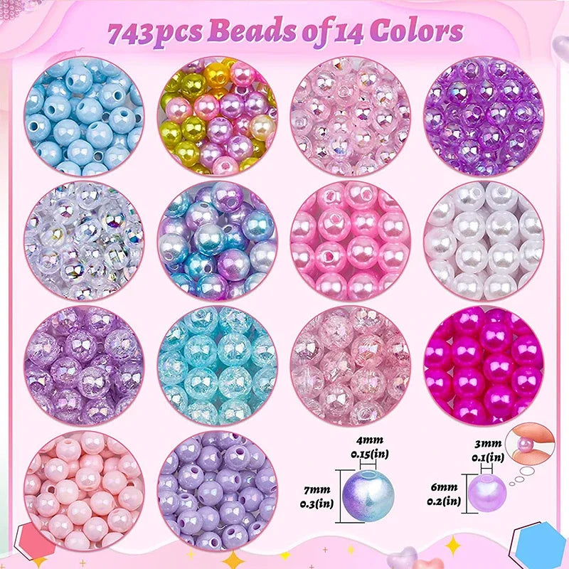 Gradient Pearl Bead Kit – Rainbow DIY Jewelry Making Set