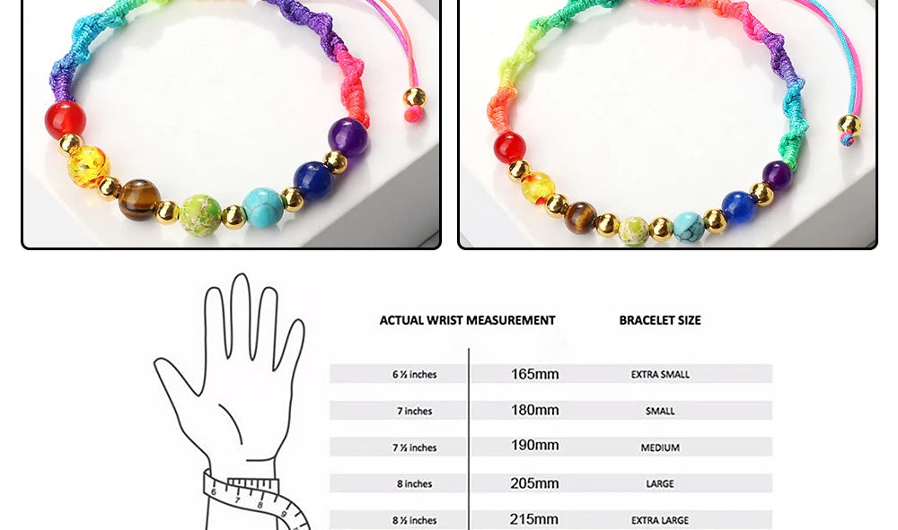 Reiki 7 Chakra Bracelet – Natural Stone Yoga Healing Jewelry