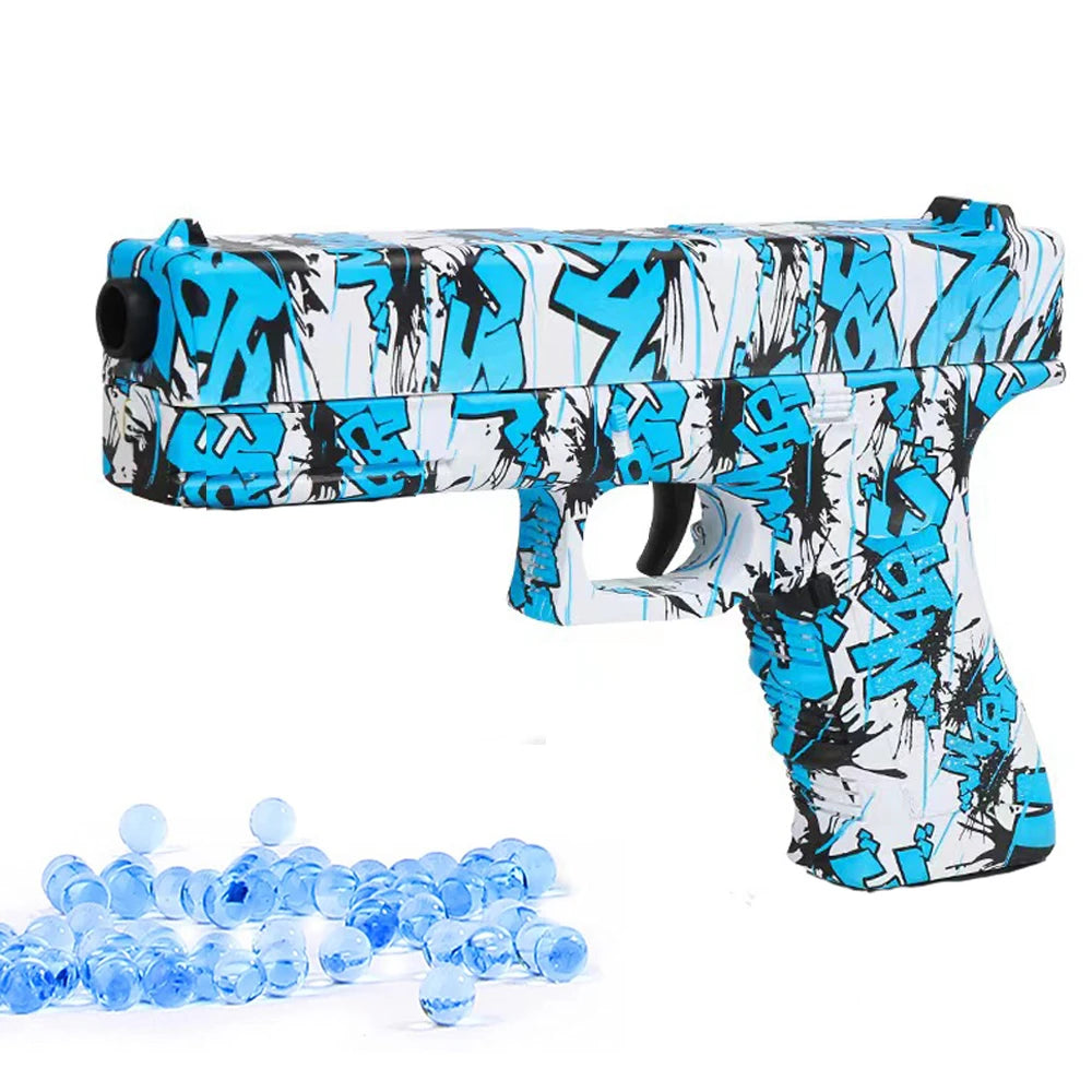 Manual G17 Gel Toy Gun With Laser Soft Bullet Airsoft Pistol Outdoor Sports CS Game Weapon for Children Gift