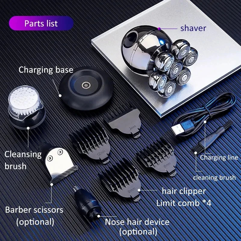 7D Electric Shaver – Floating Head Waterproof Beard Trimmer