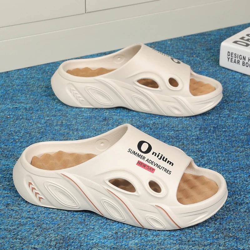 Men Summer Slippers High Quality EVA Sandals Soft Non Slip Platform Soft Slides Outdoor Beach Shoes Unisex Design Slippers