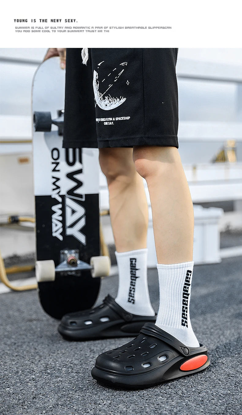 Men Fashion Massage Slippers Indoor/Outdoor Sandals Beach Flip Flop Thick Sole Male Slides Summer Non-Slip Men Shower Slippers