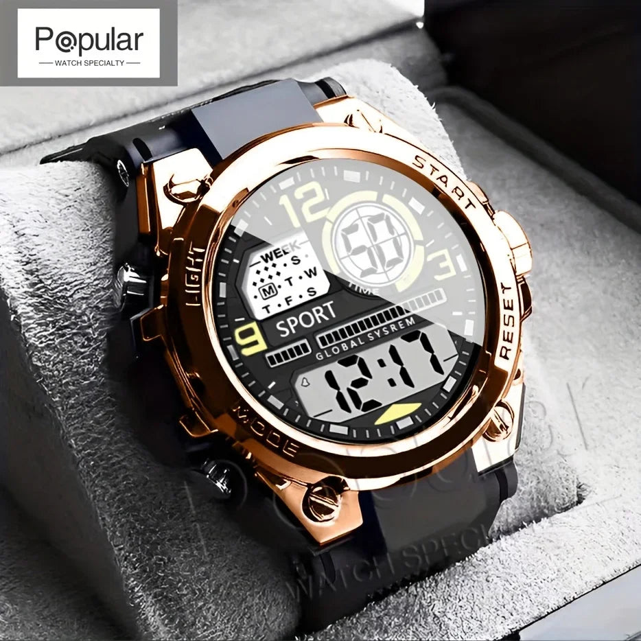 Men and Women's Electronicsa Watch Outdoor Sports  Big Dial Digital LED Alarm Digital-watch 1237 Sport Watch