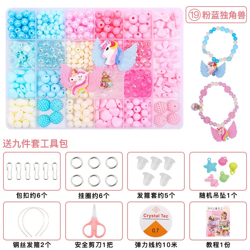 500PCS DIY Beaded Jewelry Kit – Spacer Beads Craft Set for Girls