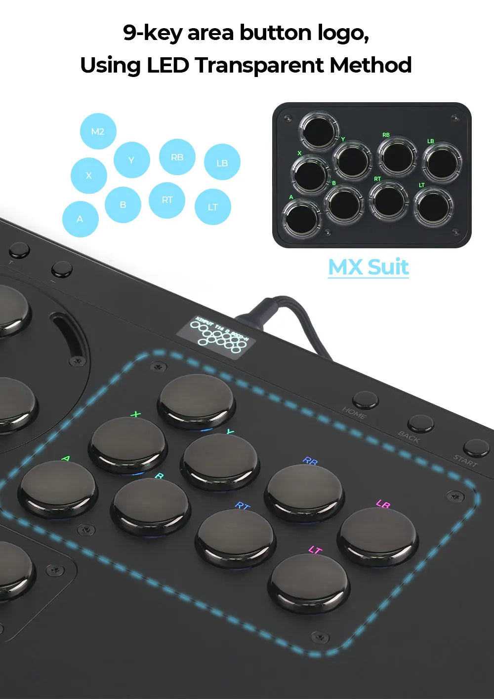 Haute42 HautePad X Leverless Fightstick – RGB Hitbox Controller
