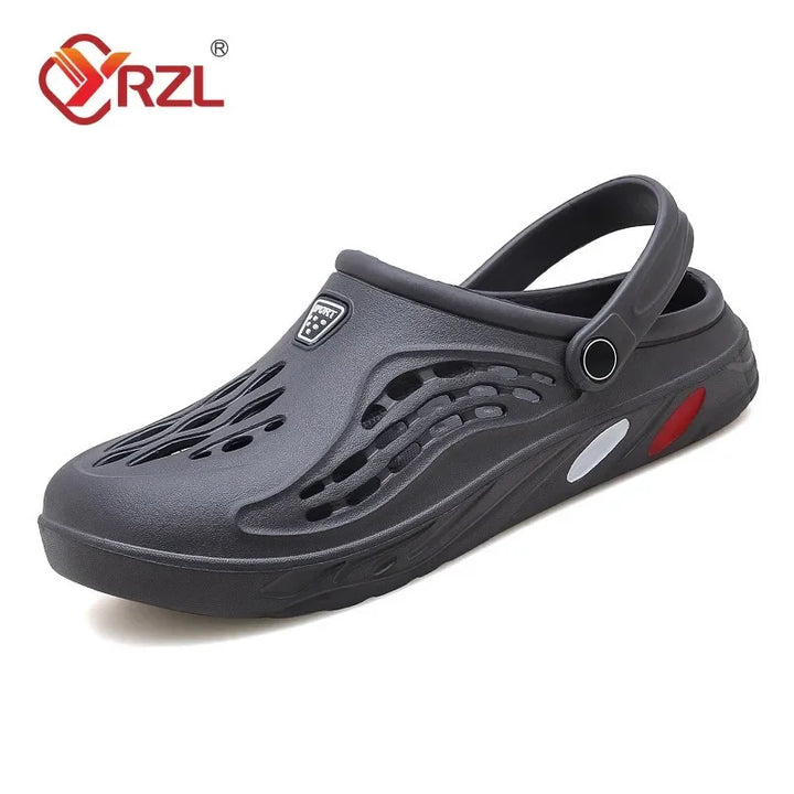 YRZL Mens Slippers Unisex Soft Non-slip Wear-resistant Casual Mens Sandals Comfortable Slip on Beach Shoes Outdoor Slippers Man