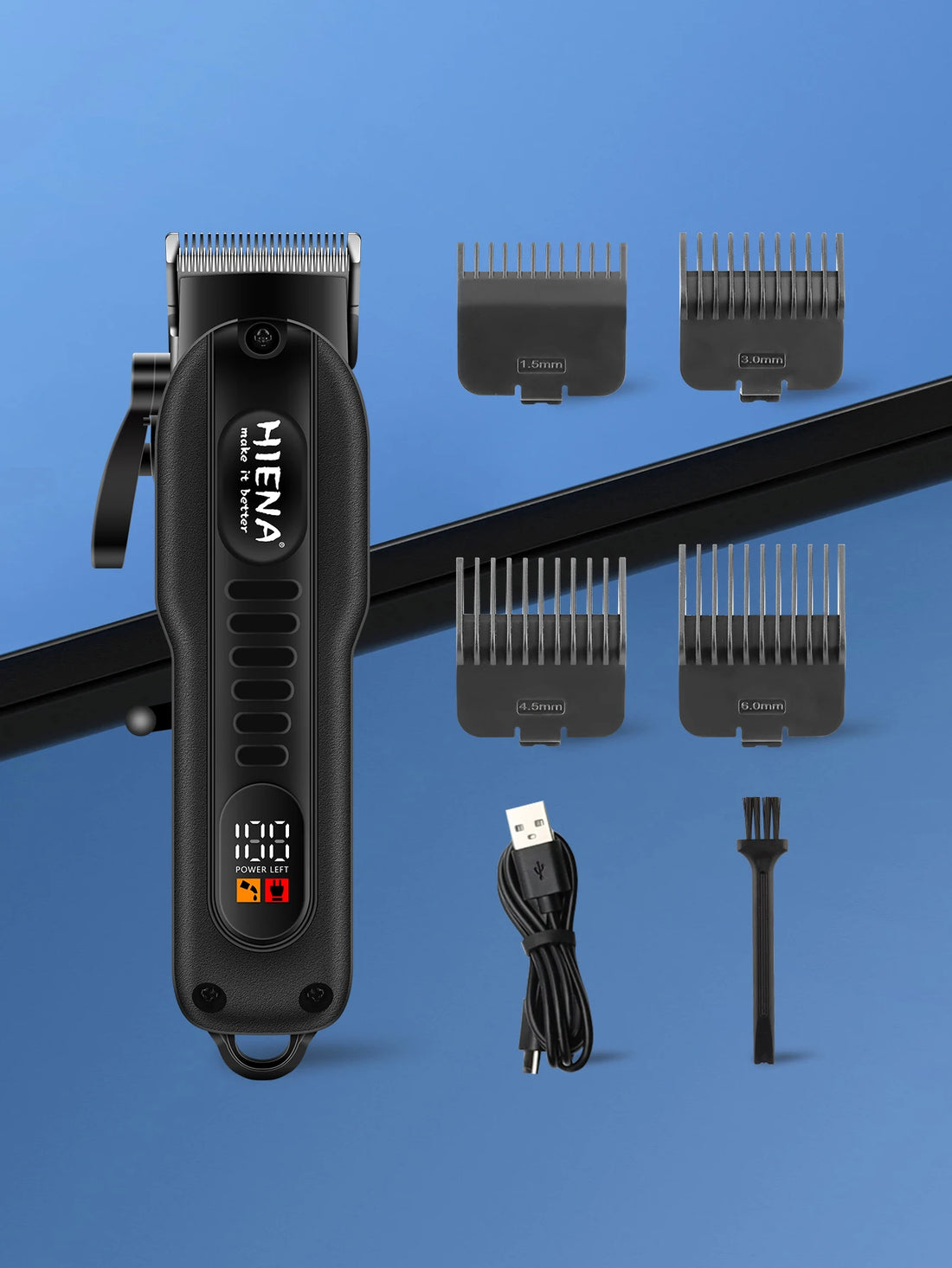 Professional Barber Electric Hair clipper LED display screen UBS charging Trimmer Powerful electric hair clipper trimmer tool
