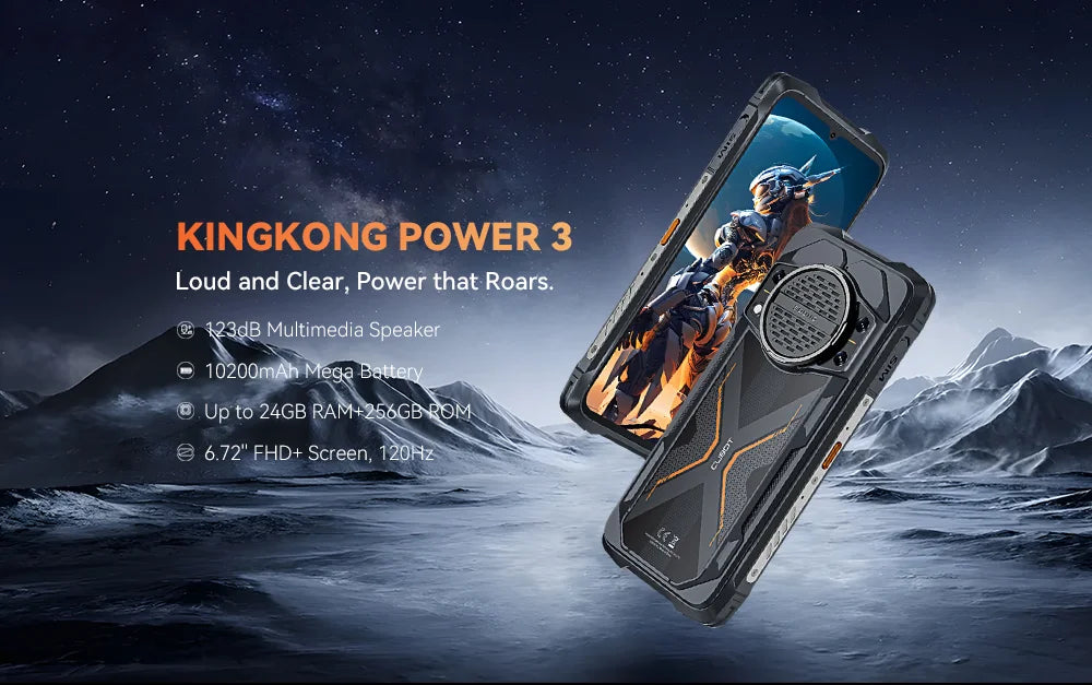 Cubot KingKong Power 3 Rugged Smartphone – 120Hz, 10200mAh
