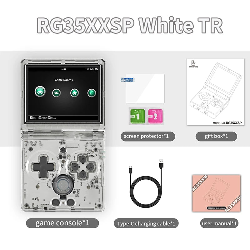 ANBERNIC RG35XXSP Flip Handheld – 3.5" IPS, WiFi & Bluetooth