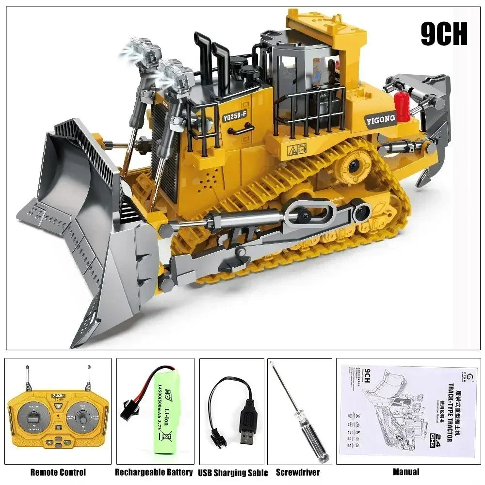 RC Car Children Toy Remote Control Car Toy Boy Radio Control Excavator Dump Truck Bulldozer Electric Grab Pushdozer Kid Toy Gift