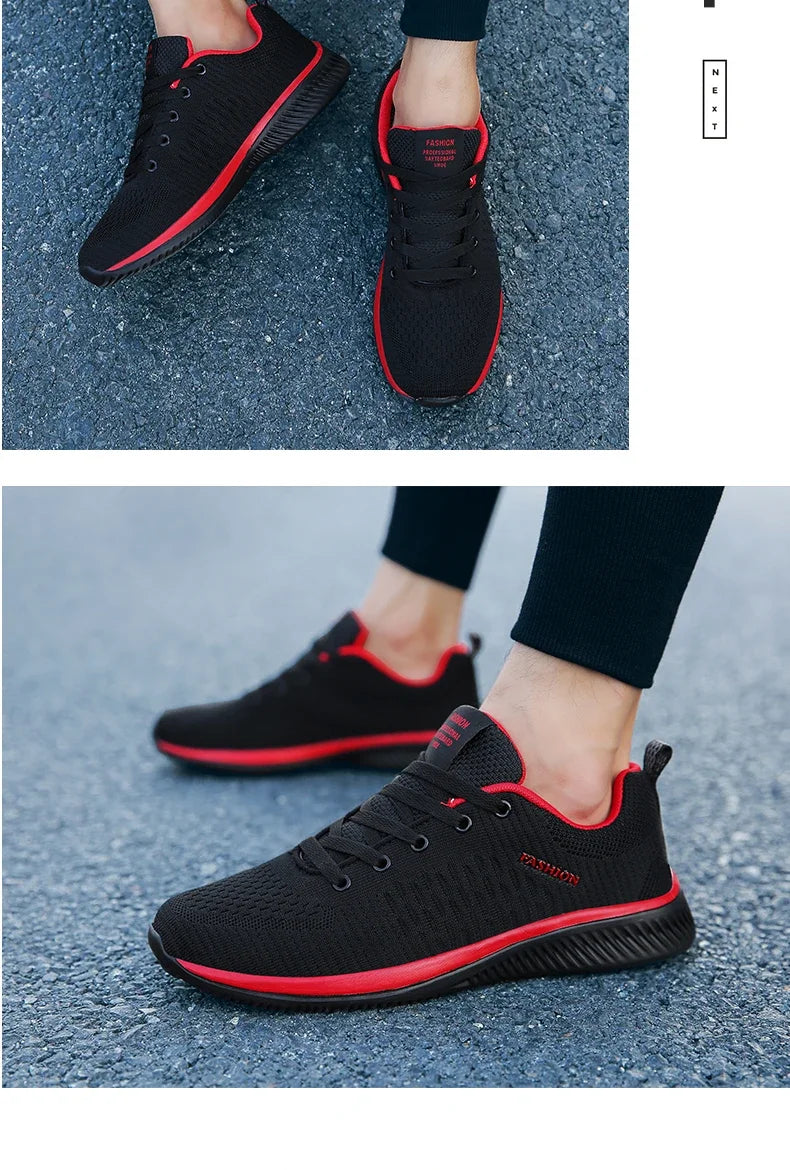 Men Running Walking Knit Shoes Fashion Casual Sneakers Breathable Sport Athletic Men Sneakers Casual Shoes Big Size 36-48