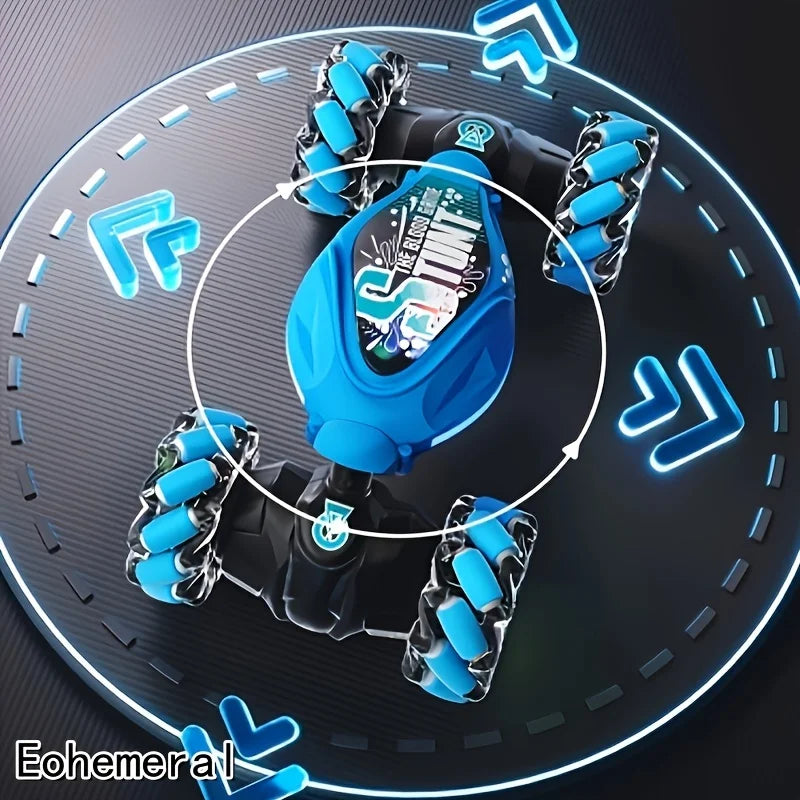 4WD RC Drift Car With Music Led Lights 2.4G Gesture Radio Remote Control Spray Stunt Car 360° Rotating Climbing Car Toys Gift