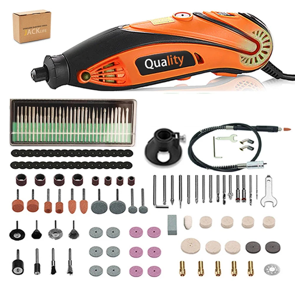 JANGKLIFE Electric Mini Drill Grinder – 110V/220V Rotary Tool Kit (Compatible with 3000/4000 Series)