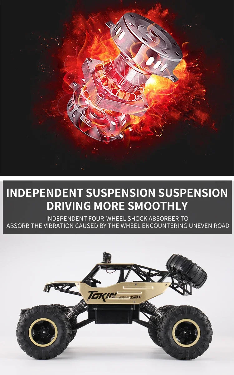 4WD 1:12/16 Scale All Terrain RC Car 20KM/H High Speed Electric Vehicle Remote Control Off-Road Truck LED HeadLight Gifts Adults