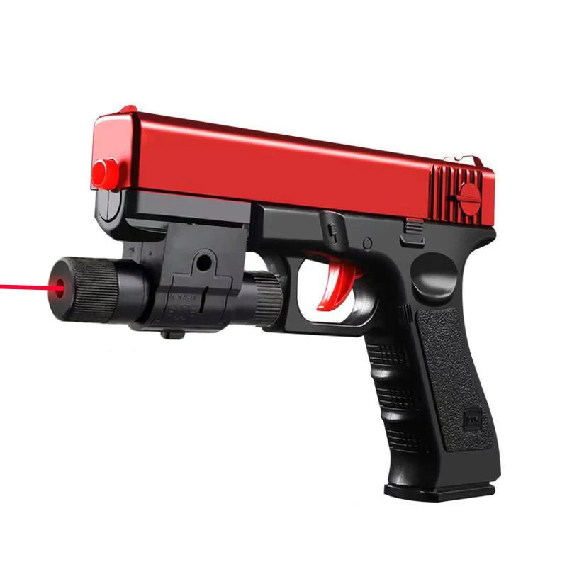 Manual G17 Gel Toy Gun With Laser Soft Bullet Airsoft Pistol Outdoor Sports CS Game Weapon for Children Gift