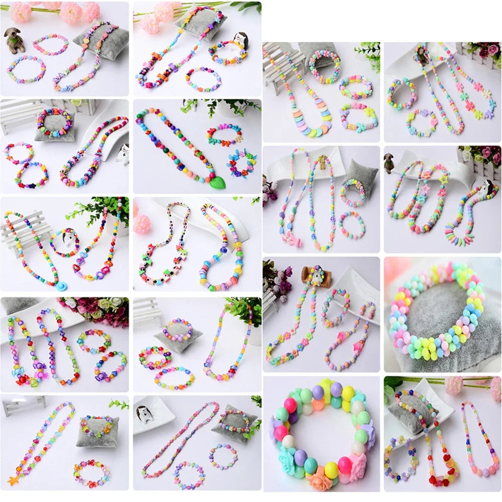 500PCS DIY Beaded Jewelry Kit – Spacer Beads Craft Set for Girls
