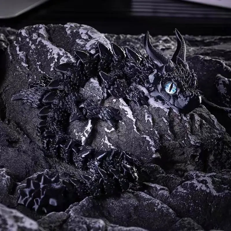 3D Printed Magic Dragon Movable Joint Fidget Toy Rotatable Articulated Office Desktop Ornament Adults Kid Toy Crafts Gift