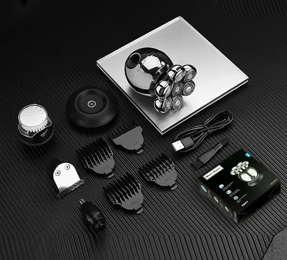 7D Electric Shaver – Floating Head Waterproof Beard Trimmer