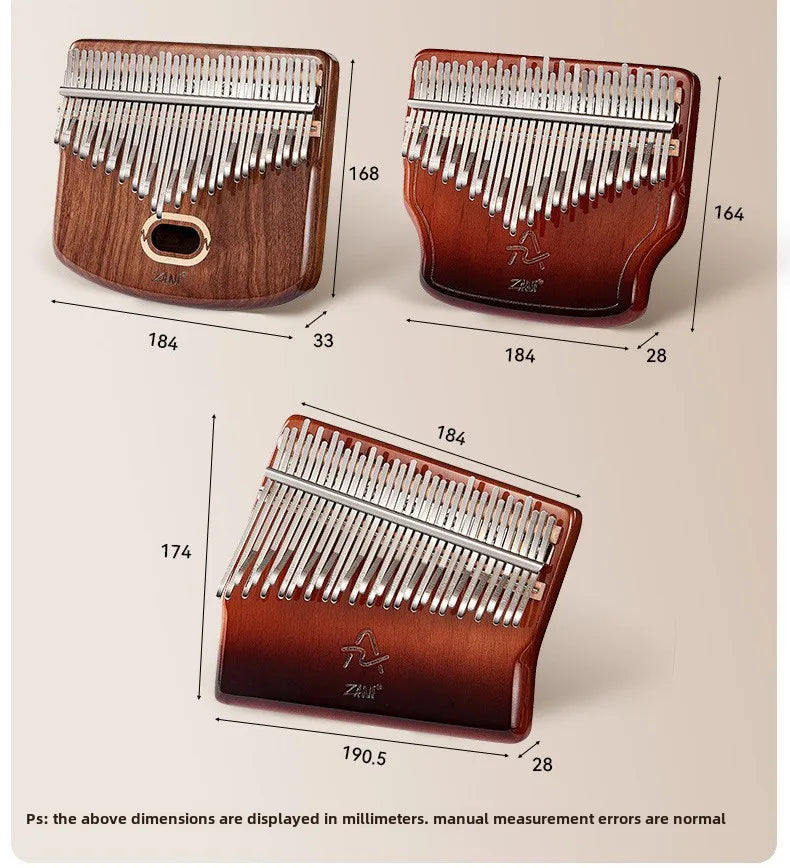 34-Tone Wooden Kalimba – Thumb Piano for Meditation & Healing