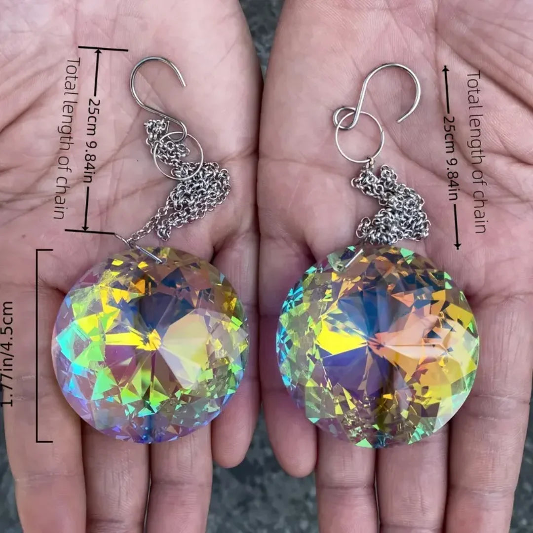 2PCS Crystal Sun Catchers – Glass Prism Rainbow Window Decor