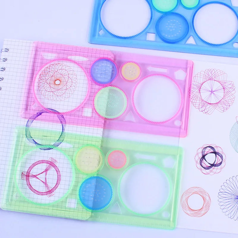 Geometry Spirograph Drawing Stencil Set – Kids Creative Art Toy