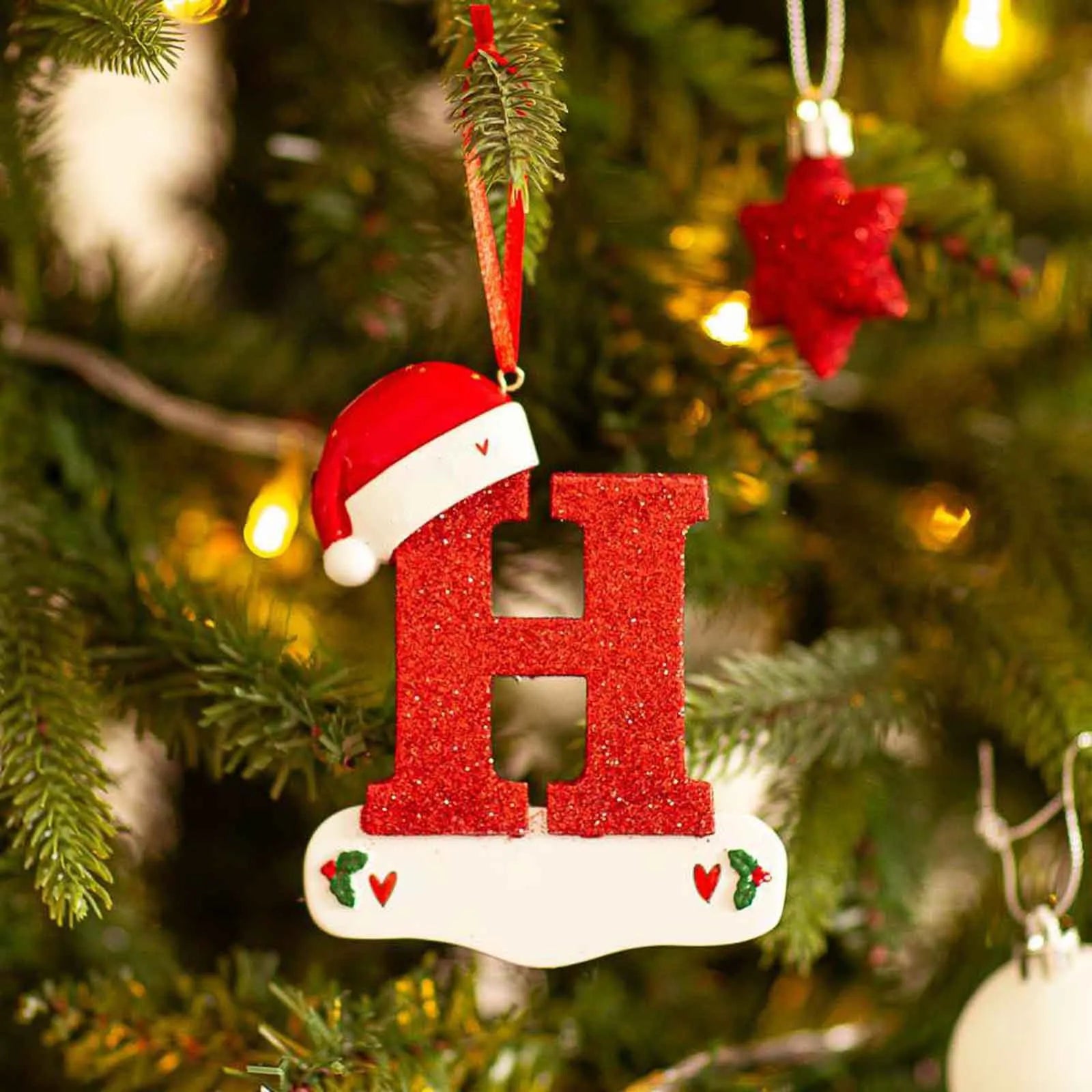 Christmas Letter Pendant Decorations – Acrylic DIY Xmas Ornaments